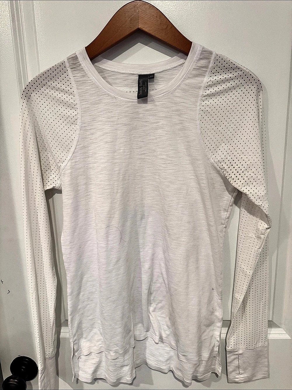 Sweaty Betty Breathe Easy Mesh Long Sleeve Top White XS